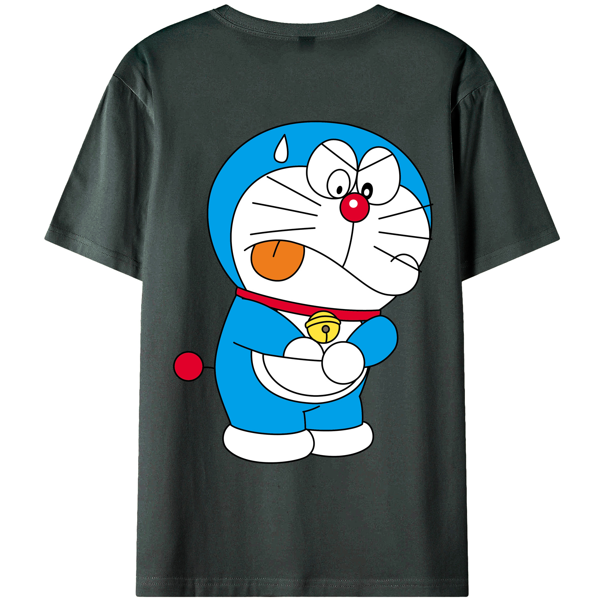 （画像用） ドラえもん Doraemon 綿100％ メンズ半袖Tシャツ（バックプリント） 通気性